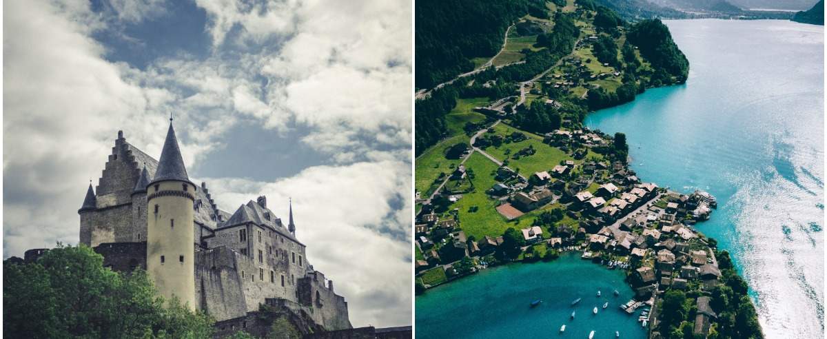 Vianden, Luksembourg i Grindelwald, Szwajcaria