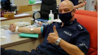 Akcja "Niebieska krew" / na zdjęciu: nadkom. Andrzej Lubowiecki Zastępca Dowódcy OPP w Olsztynie