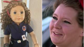 Lalka zrobiona na wzór bohaterskiej ratowniczki medycznej