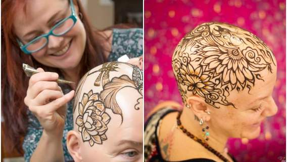 Artystka tworzy tatuaże z henny dla kobiet chorych na raka.