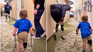 Bohater sportu motywuje dwulatka